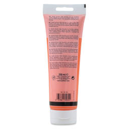 Pebeo High Viscosity Acrylics - Cadmium Orange Hue, back of 250 ml Tube