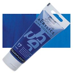 Pebeo High Viscosity Acrylic - Phthalocyanine Blue, 100 ml tube and swatch