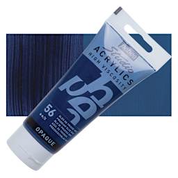 Pebeo High Viscosity Acrylic - Prussian Blue Hue, 100 ml tube and swatch