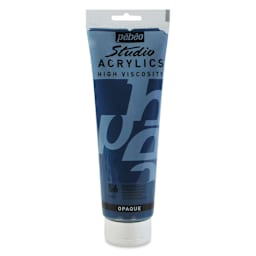 Pebeo High Viscosity Acrylics - Prussian Blue Hue, 250 ml, Tube (Front)