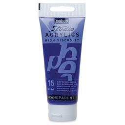 Pebeo High Viscosity Acrylics - Dark Ultramarine Blue, 100 ml tube