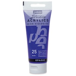 Pebeo High Viscosity Acrylics - Opaque Light Ultramarine Blue, 100 ml tube