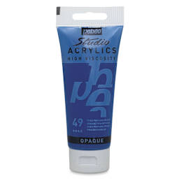 Pebeo High Viscosity Acrylics - Opaque Primary Cyan, 100 ml tube