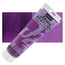 Pebeo High Viscosity Acrylic - Oriental Violet, 250 ml, Tube and swatch