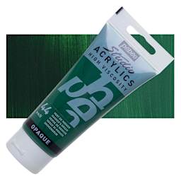 Pebeo High Viscosity Acrylic - Hooker's Green, 100 ml tube and swatch
