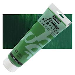 Pebeo High Viscosity Acrylic - Green Earth, 250 ml, Tube and swatch