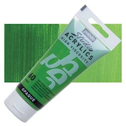 Pebeo High Viscosity Acrylic - Chrome Green Hue, 100 ml, Swatch with Tube
