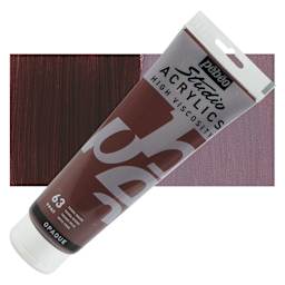 Pebeo High Viscosity Acrylic - Terra Rossa, 250 ml, Tube and swatch