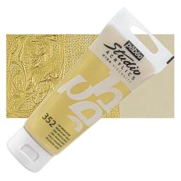 Pebeo High Viscosity Acrylic - Iridescent Gold, 100 ml tube and swatch