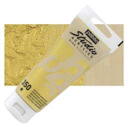 Pebeo High Viscosity Acrylic - Iridescent Precious Gold, 100 ml tube and swatch