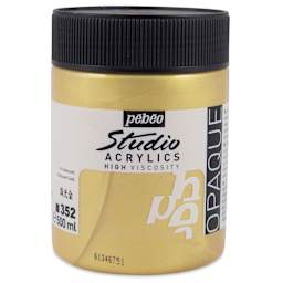 Pebeo High Viscosity Acrylics - Gold, 500 ml, Jar