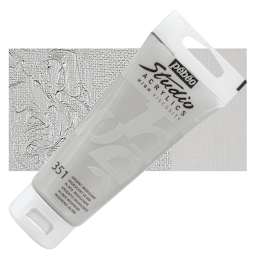 Pebeo High Viscosity Acrylic - Iridescent Silver, 100 ml tube and swatch