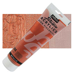Pebeo High Viscosity Acrylic - Copper, 250 ml, Tube and swatch