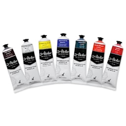 Chroma Atelier Interactive Artists' Acrylics - Assorted Colors, Set of 7, 80 ml Tubes