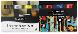 Chroma Atelier Interactive Artists' Acrylics - Assorted Colors, Set of 7