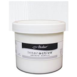 Chroma Atelier Interactive Artists' Acrylic - Titanium White, Liter jar and swatch