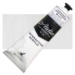 Chroma Atelier Interactive Artists' Acrylic - Tinting White, 80 ml tube and swatch