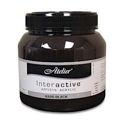Chroma Atelier Interactive Artists' Acrylics - Mars Black, Liter jar