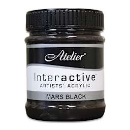 Chroma Atelier Interactive Artists' Acrylics - Mars Black, 250 ml jar