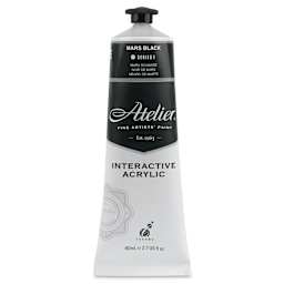 Chroma Atelier Interactive Artists' Acrylics - Mars Black, 80 ml tube