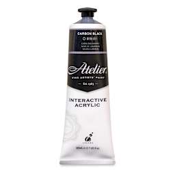 Chroma Atelier Interactive Artists' Acrylics - Carbon Black, 80 ml tube