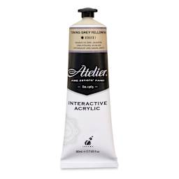 Chroma Atelier Interactive Artists' Acrylics - Toning Gray Yellowish, 80 ml tube