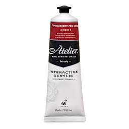 Chroma Atelier Interactive Artists' Acrylics - Transparent Red Oxide, 80 ml tube