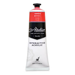 Chroma Atelier Interactive Artists' Acrylics - Crimson, 80 ml, Tube