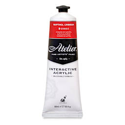 Chroma Atelier Interactive Artists' Acrylics - Napthol Crimson, 80 ml tube