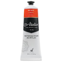 Chroma Atelier Interactive Artists' Acrylics - Red Gold, 80 ml tube