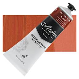 Chroma Atelier Interactive Artists' Acrylic - Light Red Ochre, 80 ml tube and swatch