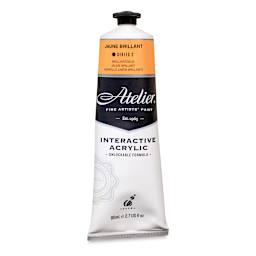 Chroma Atelier Interactive Artists' Acrylics - Jaune Brilliant, 80 ml tube