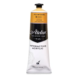Chroma Atelier Interactive Artists' Acrylics - Yellow Ochre, 80 ml tube
