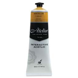 Chroma Atelier Interactive Artists' Acrylics - India Yellow, 80 ml tube