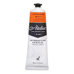 Chroma Atelier Interactive Artists' Acrylics - Cadmium Orange, 80 ml tube