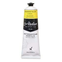 Chroma Atelier Interactive Artists' Acrylics - Transparent Yellow, 80 ml tube
