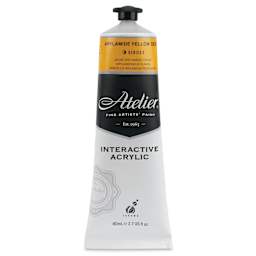 Chroma Atelier Interactive Artists' Acrylics - Arylamide Yellow Deep, 80 ml tube