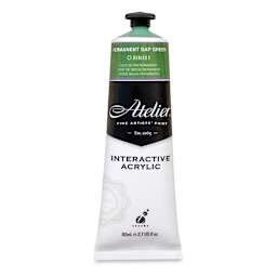 Chroma Atelier Interactive Artists' Acrylics - Permanent Sap Green, 80 ml tube
