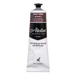 Chroma Atelier Interactive Artists' Acrylics - Burnt Umber, 80 ml tube