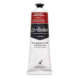 Chroma Atelier Interactive Artists' Acrylics - Permanent Brown Madder, 80 ml tube