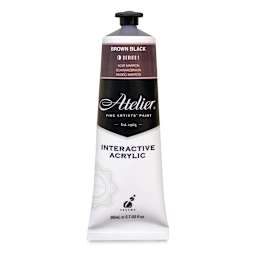 Chroma Atelier Interactive Artists' Acrylics - Brown Black, 80 ml tube