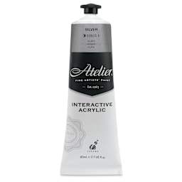 Chroma Atelier Interactive Artists' Acrylics - Silver, 80 ml tube