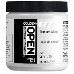 Golden Open Acrylics - Titanium White, 8 oz Jar