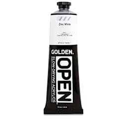 Golden Open Acrylics - Zinc White, 5 oz Tube