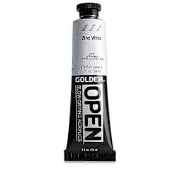 Golden Open Acrylics - Zinc White, 2 oz Tube