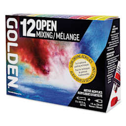 Golden Open Acrylics - Mixing Colors, Set of 12 with Thinner, 22 ml