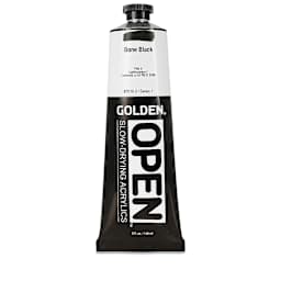 Golden Open Acrylics - Bone Black, 5 oz Tube