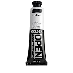 Golden Open Acrylics - Bone Black, 2 oz Tube