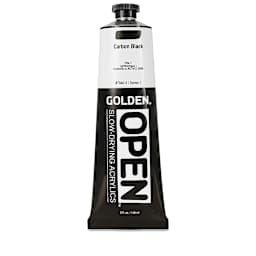 Golden Open Acrylics - Carbon Black, 5 oz Tube