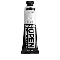 Golden Open Acrylics - Carbon Black, 2 oz Tube